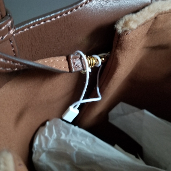 Stella McCartney Teddy Logo Tote Crossbody Bag Brown Biscuit - Picture 10 of 12